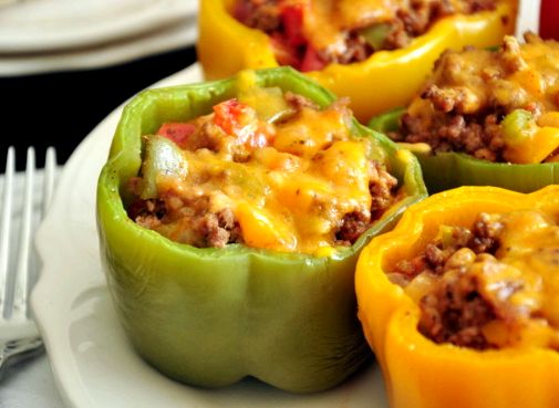 Baked stuffed peppers recipe beef