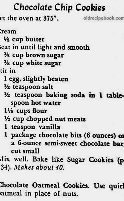 Basic cookie recipe chocolate chips