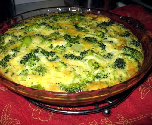 Broccoli cheddar crustless quiche recipe