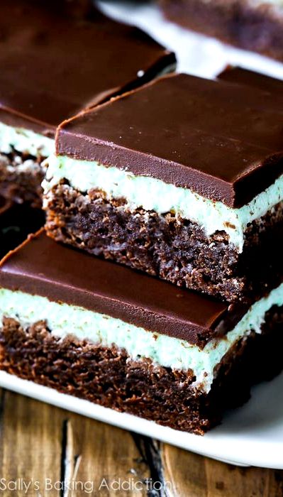 Brownie with mint layer recipe