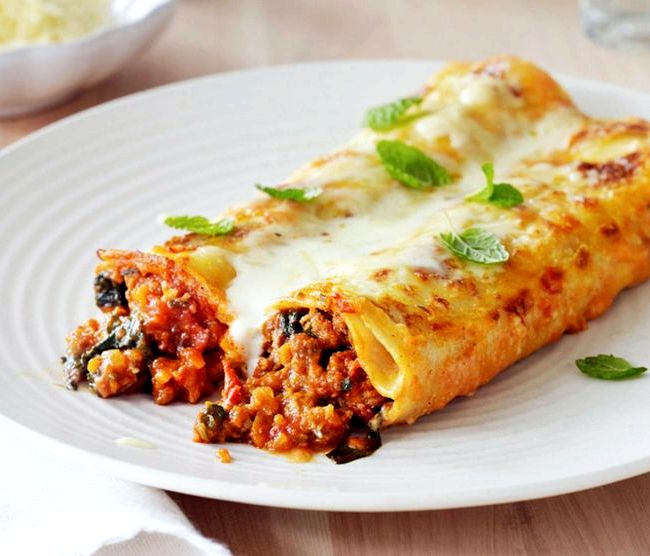 Cannelloni with meat filling recipe