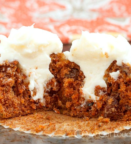 Carrot cake cupcakes with cream cheese filling recipe