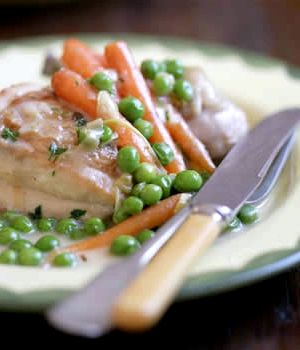 Chicken carrots and peas recipe