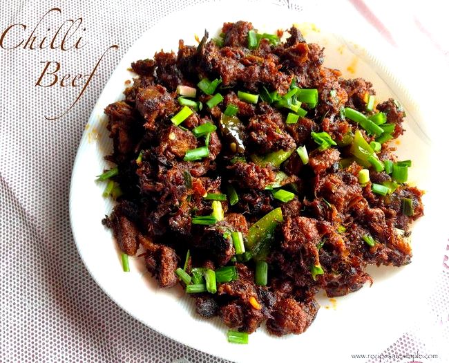 Chinese beef chilli fry recipe