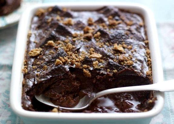 Chocolate bread crumb pudding recipe