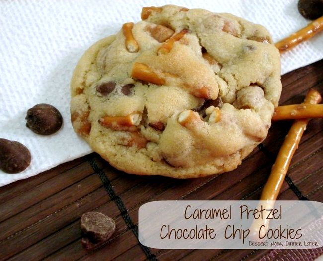 Chocolate chip caramel pretzel cookie recipe
