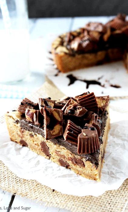 Chocolate chip peanut butter cookie cake recipe