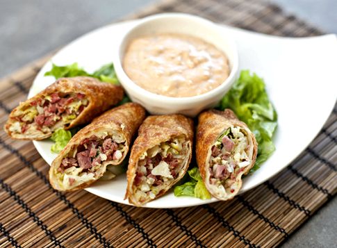 Corn beef and cheese egg rolls recipe