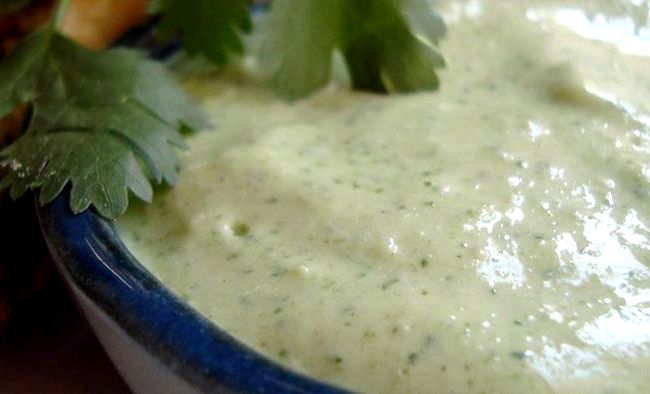 Creamy cilantro garlic sauce recipe