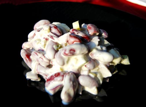 Creamy red bean salad recipe
