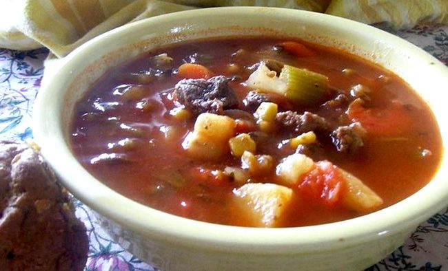 Crock pot vegetable soup recipe beef