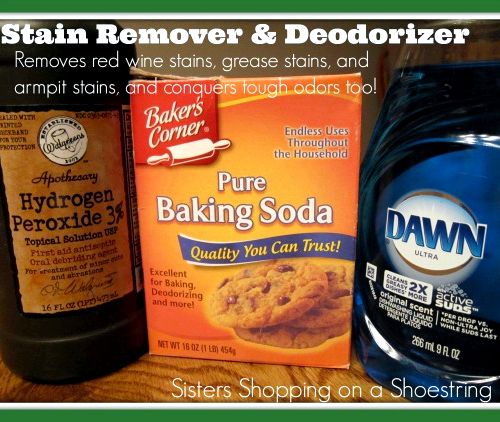 Dawn and peroxide stain remover recipe