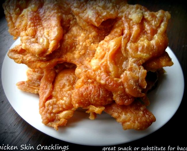 Deep fried chicken skins recipe