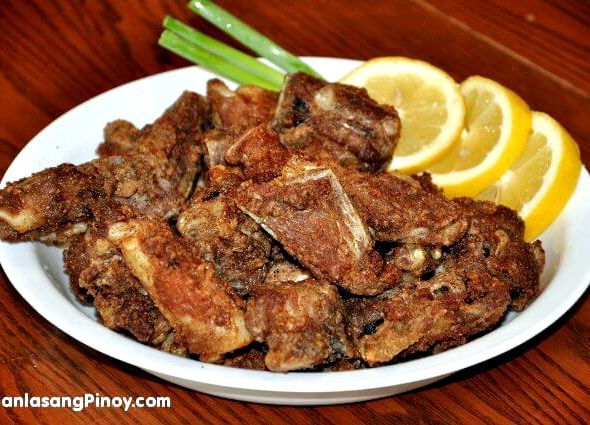 Deep fried pork spare ribs recipe