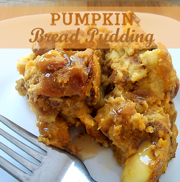 Easy pumpkin bread pudding recipe