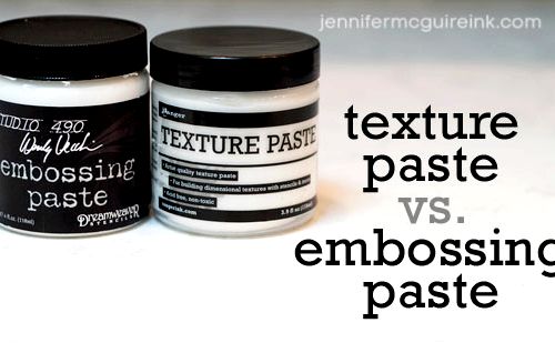 Embossing paste vs modeling paste recipe