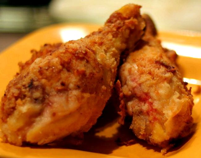 Fried chicken legs recipe in a pan