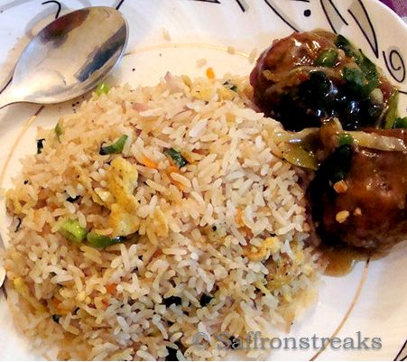 Fried rice veg manchurian recipe by manjula