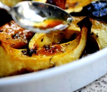 Grilled acorn squash with rosemary recipe