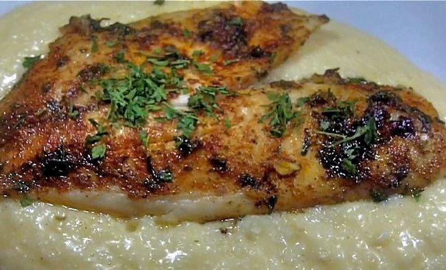 Grilled fish and grits recipe