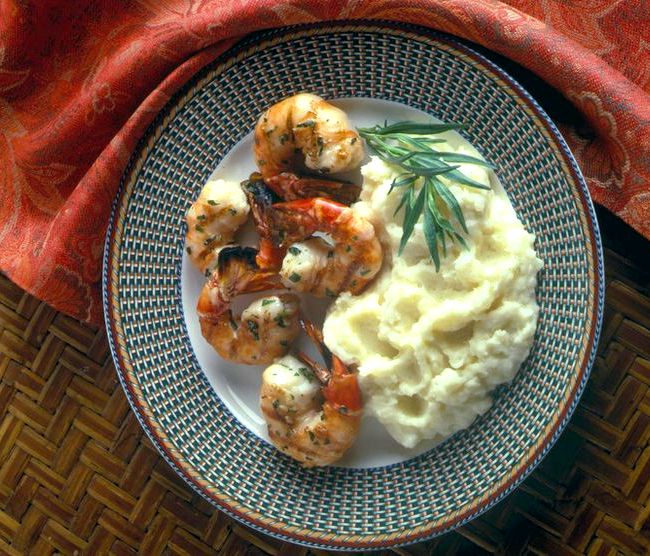 Grilled prawns recipe garlic mashed