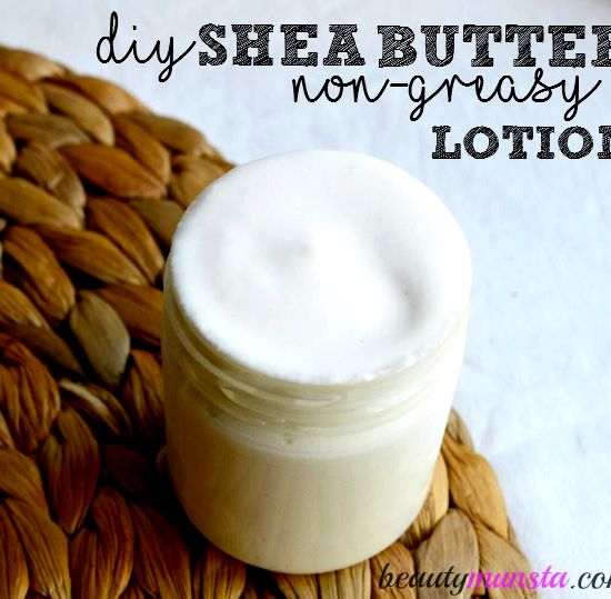 Homemade shea butter coconut oil lotion recipe