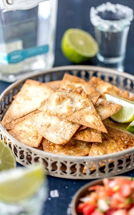 Homemade tortilla chips with lime recipe
