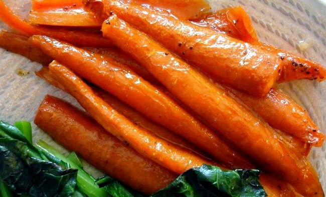 Honey glazed cooked carrot recipe
