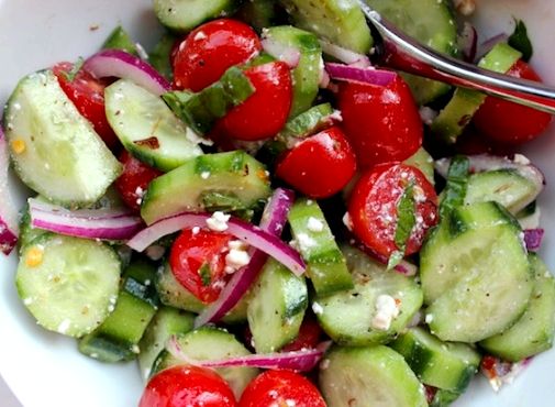 Marinated cucumber and onion salad recipe