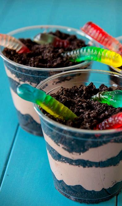Monster high pudding and worms recipe