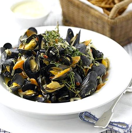 Mussels in white wine sauce recipe bbc