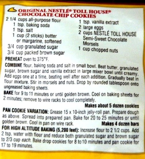 Nestle chocolate chip cookie recipe small batch