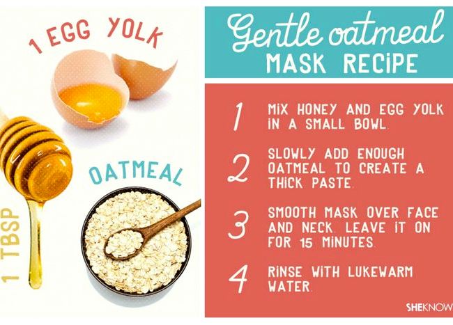 Oatmeal mask recipe for oily skin