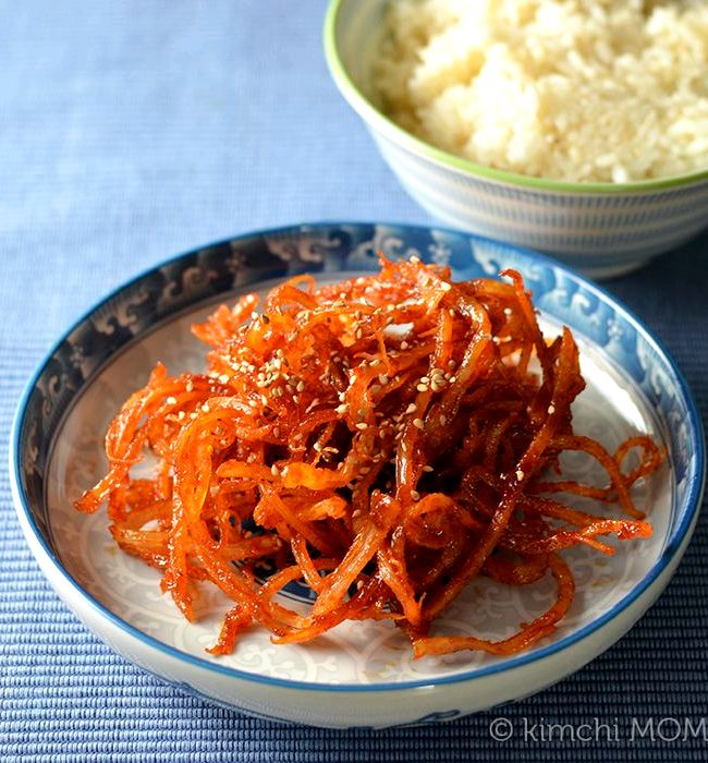 Ojingeochae muchim recipe for rice