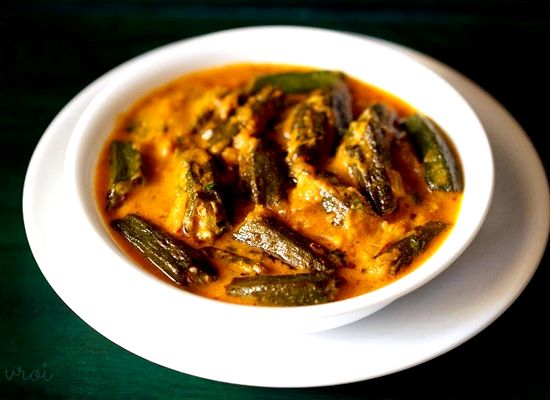 Okra curry for chapati recipe