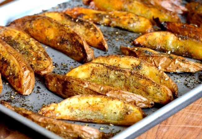 Oven baked potatoes wedges recipe