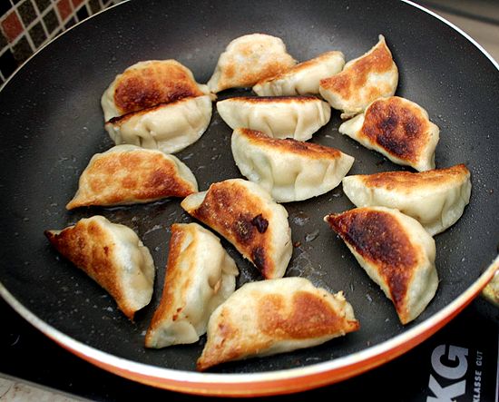 Pan-seared pot stickers recipe steamed Pan-seared pot stickers recipe steamed