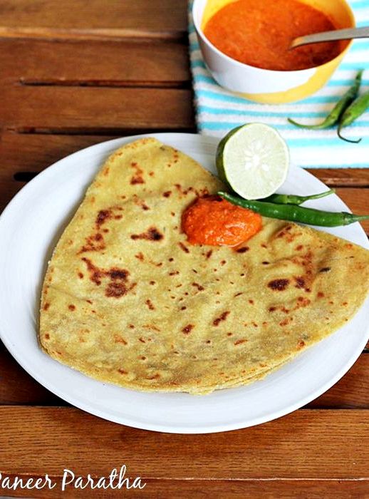 Paneer pyaz paratha recipe flaky