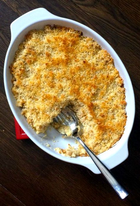 make a panko topping for mac and cheese