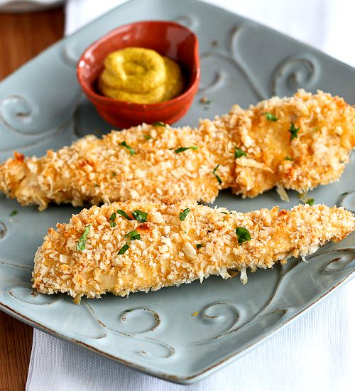 Parmesan crusted chicken strips recipe