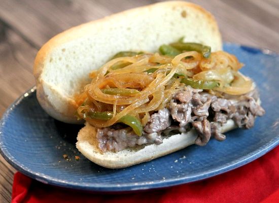 Philly cheese steak peppers onions recipe