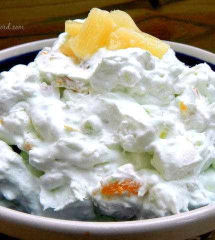 Pistachio fluff recipe with cottage cheese