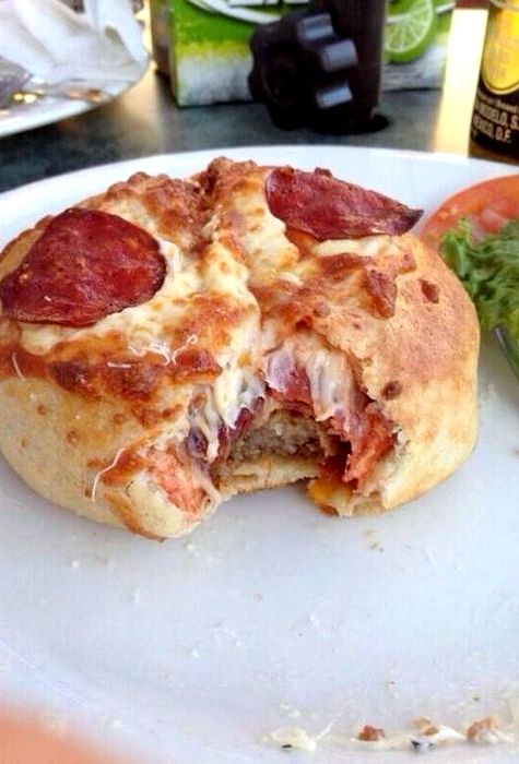 Pizza burger recipe with biscuits