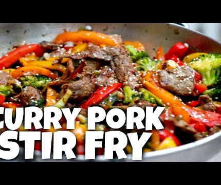 Pork curry stir fry recipe