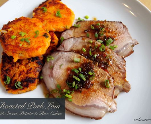 Pork loin roast with roasted potatoes recipe