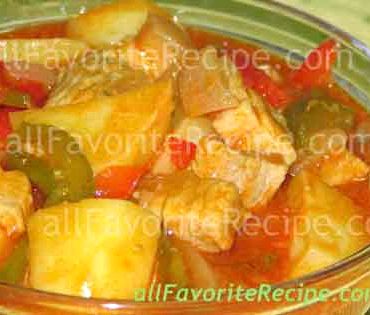 Pork with tomato sauce pinoy recipe