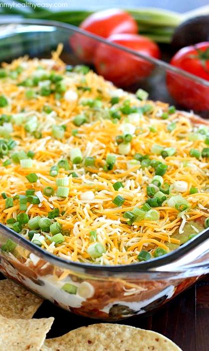 Quick and easy 7-layer dip recipe