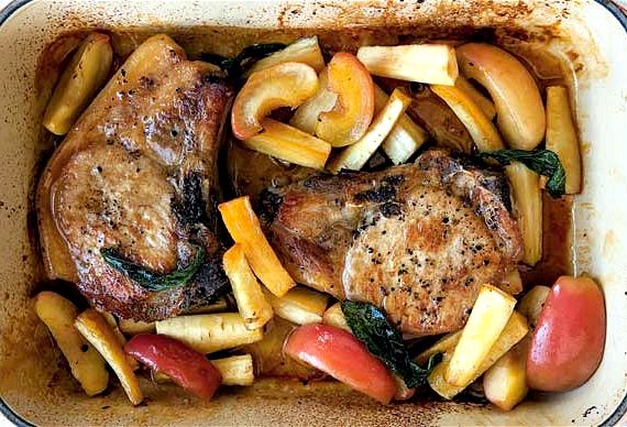 Recipe baked pork chops with applesauce