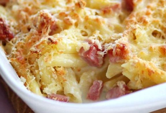 Recipe for baked pasta with egg