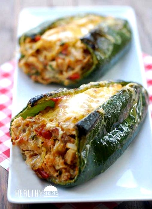 Recipe for baked stuffed poblano peppers